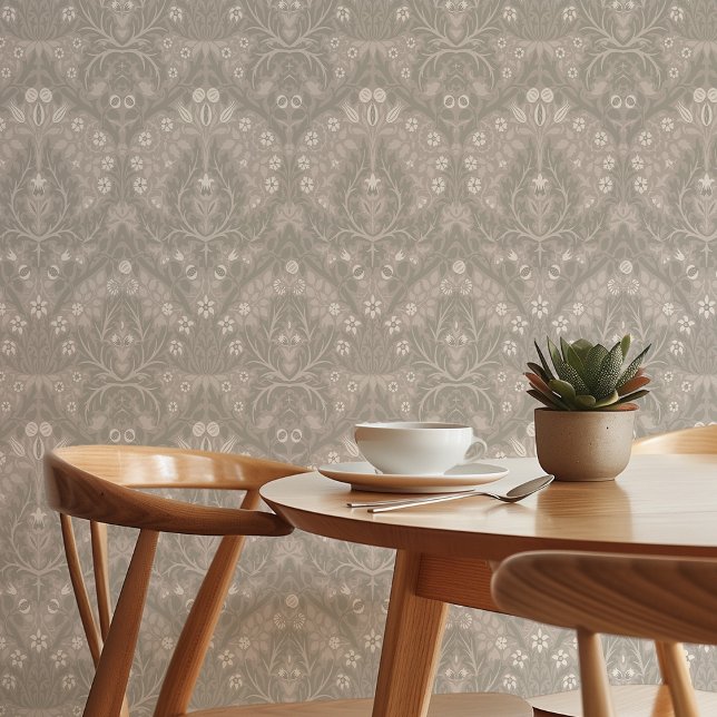 William Morris Spring Thicket Warm Taupe & Ivory Wallpaper (Creator Uploaded)