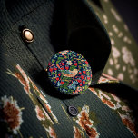 William Morris Strawberry Thief 3 Cm Round Badge<br><div class="desc">William Morris Strawberry Thief Pattern Design. Add your label text! William Morris was an English textile designer, artist, writer, and socialist associated with the Pre-Raphaelite Brotherhood and British Arts and Crafts Movement. He founded a design firm in partnership with the artist Edward Burne-Jones, and the poet and artist Dante Gabriel...</div>