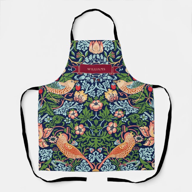 William Morris Strawberry Thief Apron (Front)