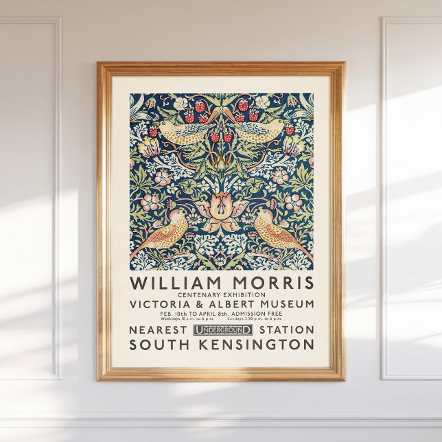 William Morris Strawberry Thief Art Exhibition  Poster (Creator Uploaded)