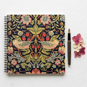 William Morris Strawberry Thief Artistic Vintage  Notebook