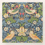 William Morris Strawberry Thief Beverage Drink Glass Coaster<br><div class="desc">William Morris Strawberry Thief Floral Pattern Beverage Drink Glass Coaster</div>