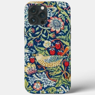 William Morris Strawberry thief bird iPhone 13 Pro Max Case