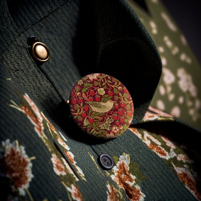 William Morris Strawberry Thief Button (Creator Uploaded)