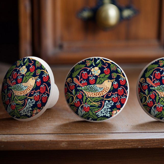 William Morris Strawberry Thief Ceramic Knob (Creator Uploaded)