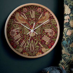 William Morris Strawberry Thief Classic Victorian Clock