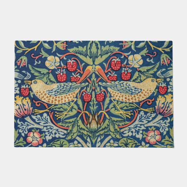 William Morris - Strawberry Thief Doormat (Front)