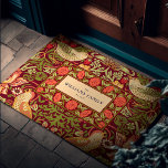 William Morris Strawberry Thief Doormat<br><div class="desc">William Morris Strawberry Thief Pattern Design. Add your label text to this Family Album! William Morris was an English textile designer, artist, writer, and socialist associated with the Pre-Raphaelite Brotherhood and British Arts and Crafts Movement. He founded a design firm in partnership with the artist Edward Burne-Jones, and the poet...</div>