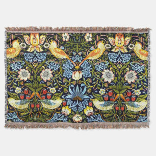 William Morris - Strawberry Thief, famous design Throw Blanket
