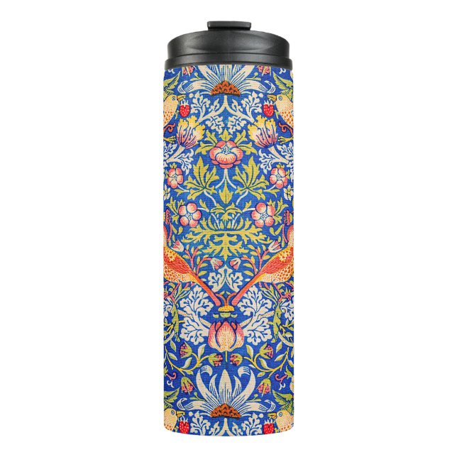 William Morris Strawberry thief famous painting  Thermal Tumbler (Front)