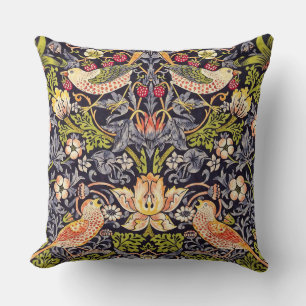 William Morris Strawberry Thief Floral Art Nouveau Cushion