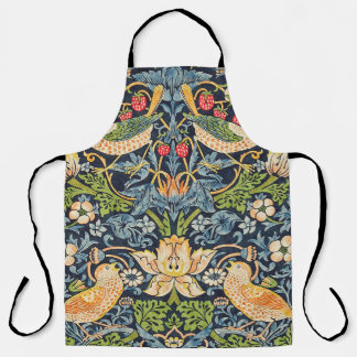 William Morris Strawberry Thief Floral Pattern Apron