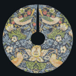 William Morris - Strawberry Thief Floral Pattern Brushed Polyester Tree Skirt<br><div class="desc">"Strawberry Thief" is a textile design created by the British designer William Morris in 1883. The work features an intricate pattern of strawberries, flowers, and birds, primarily the thrushes that seem to be stealing the strawberries. The lush, naturalistic forms are arranged in a harmonious, repeating pattern that showcases Morris's love...</div>