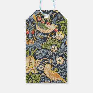 William Morris - Strawberry Thief Floral Pattern Gift Tags