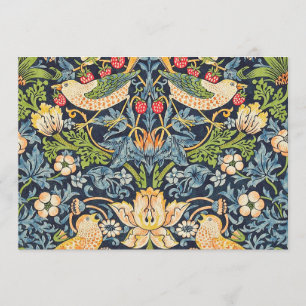 William Morris Strawberry Thief Floral Pattern Invitation