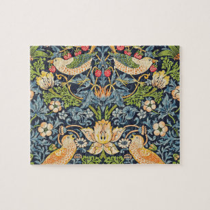 William Morris Strawberry Thief Floral Pattern Jigsaw Puzzle