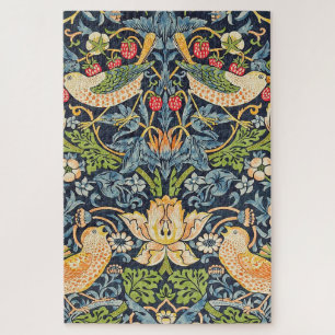 William Morris Strawberry Thief Floral Pattern Jigsaw Puzzle