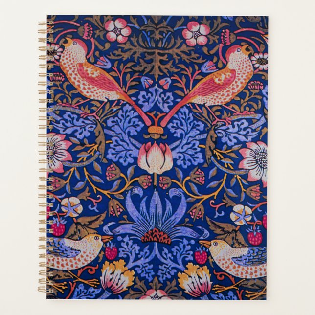William Morris Strawberry Thief Floral Pattern Planner (Front)