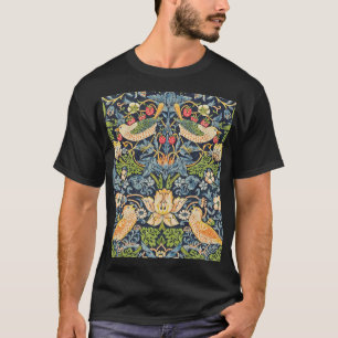 William Morris Strawberry Thief Floral Pattern T-Shirt