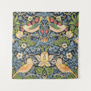 William Morris Strawberry Thief Floral Pattern Tapestry