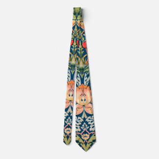 William Morris Strawberry Thief Floral Pattern Tie
