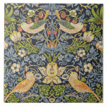 William Morris - Strawberry Thief Floral Pattern Tile<br><div class="desc">"Strawberry Thief" is a textile design created by the British designer William Morris in 1883. The work features an intricate pattern of strawberries, flowers, and birds, primarily the thrushes that seem to be stealing the strawberries. The lush, naturalistic forms are arranged in a harmonious, repeating pattern that showcases Morris's love...</div>
