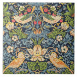 William Morris Strawberry Thief Floral Pattern Tile<br><div class="desc">William Morris Strawberry Thief Floral Pattern Pattern Ceramic Tile</div>