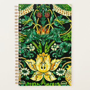 William Morris Strawberry Thief Green And Orange Planner
