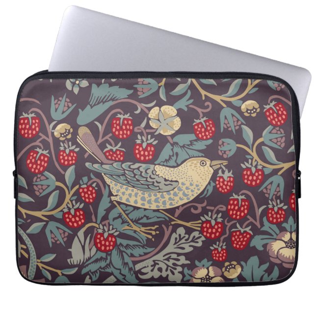 William Morris Strawberry Thief Laptop Sleeve (Front)