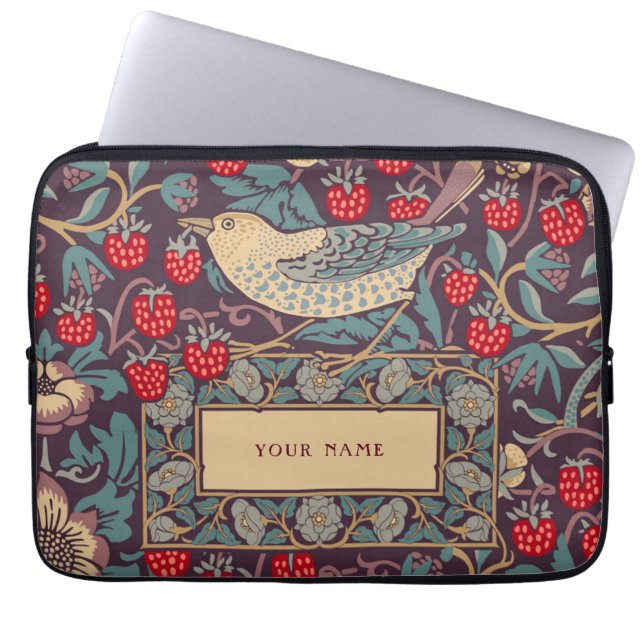 William Morris Strawberry Thief Laptop Sleeve (Front)