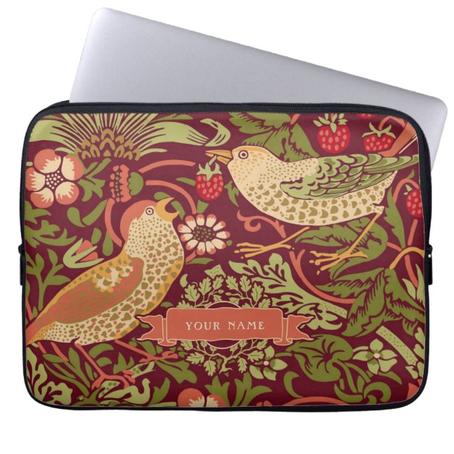 William Morris Strawberry Thief Laptop Sleeve (Front)