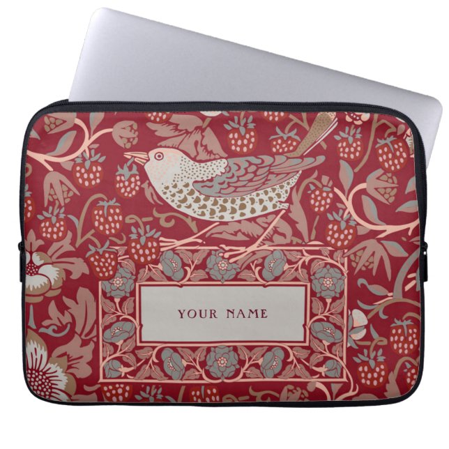 William Morris Strawberry Thief Laptop Sleeve (Front)
