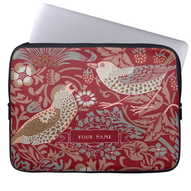 William Morris Strawberry Thief Laptop Sleeve (Front)
