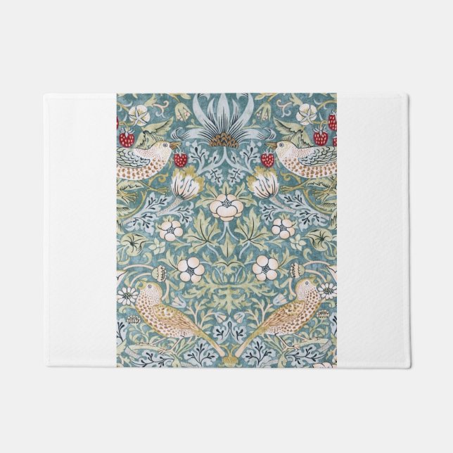 William Morris Strawberry Thief Light Design Doormat (Front)