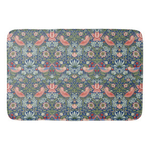 William Morris Strawberry Thief Navy Coral Bath Mat