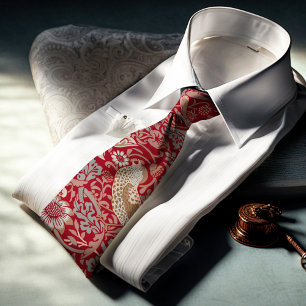 William Morris Strawberry Thief Neck Tie