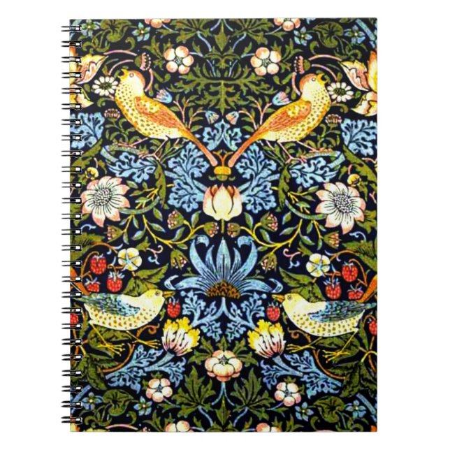 William Morris - Strawberry Thief,  Notebook (Front)