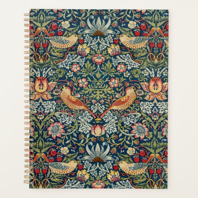 William Morris Strawberry Thief Notebook Planner (Front)