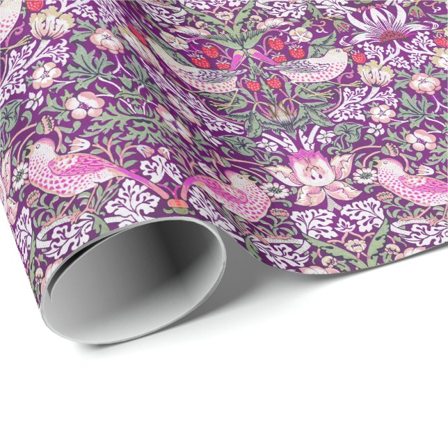 William Morris Strawberry Thief Pattern Wrapping P Paper (Roll Corner)
