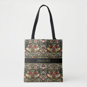 William Morris Strawberry Thief Personalize Tote Bag
