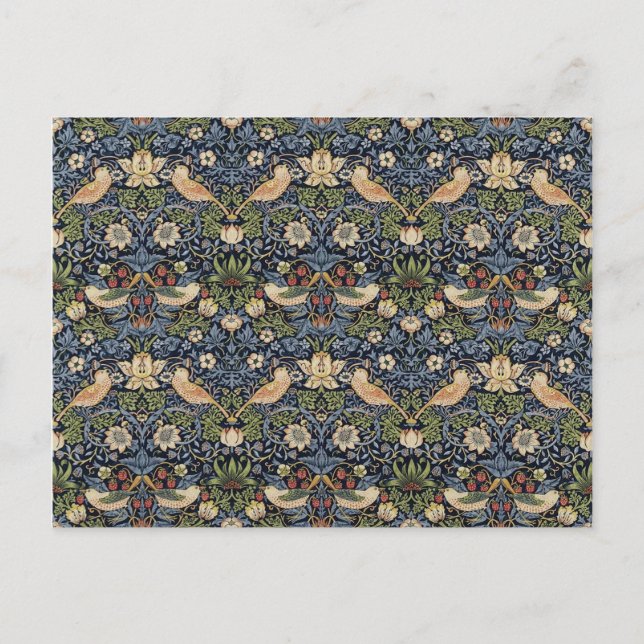 William Morris Strawberry Thief Postcard (Front)