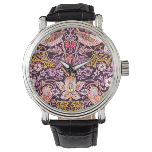 William Morris Strawberry Thief Purple Version Watch