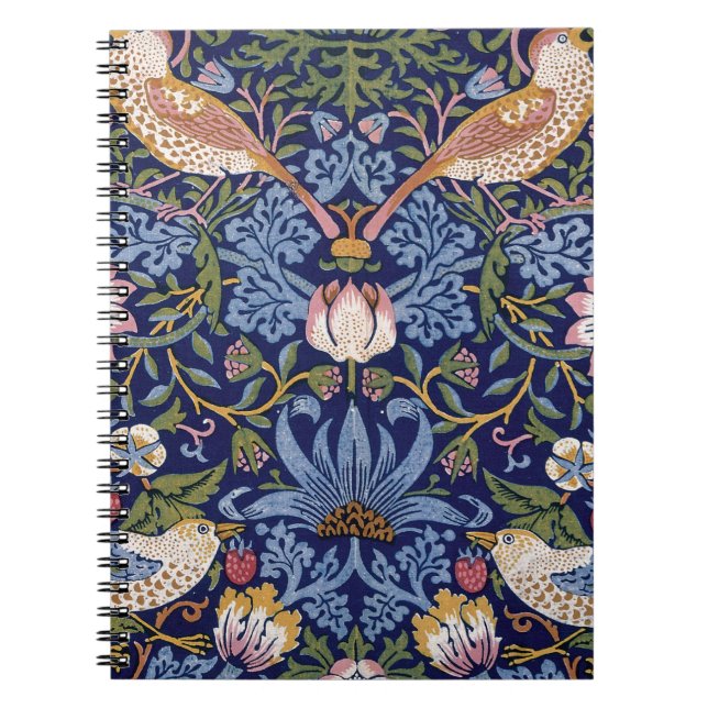 William Morris Strawberry Thief Spiral Notebook (Front)