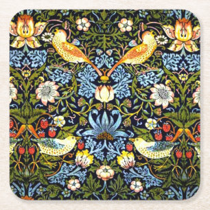 William Morris, Strawberry Thief Square Paper Coaster