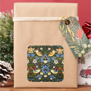 William Morris: Strawberry Thief Square Sticker