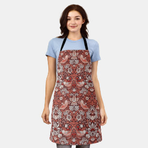 William Morris Strawberry Thief Terracotta Bird Apron