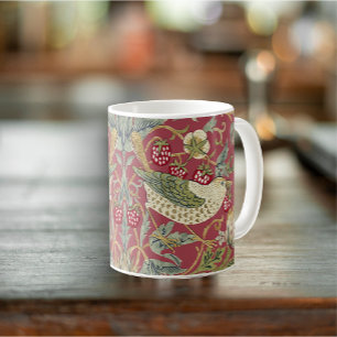 William Morris Strawberry Thief Textile Pattern Coffee Mug