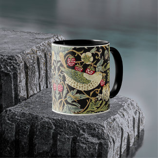 William Morris Strawberry Thief Textile Pattern Mug
