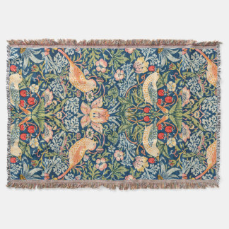 William Morris Strawberry Thief Throw Blanket