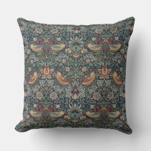 William Morris: Strawberry Thief Throw Pillow